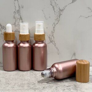 Variety Set ~ 30mL Rose Metallic Essential Oil Bottles ~ Set of 4